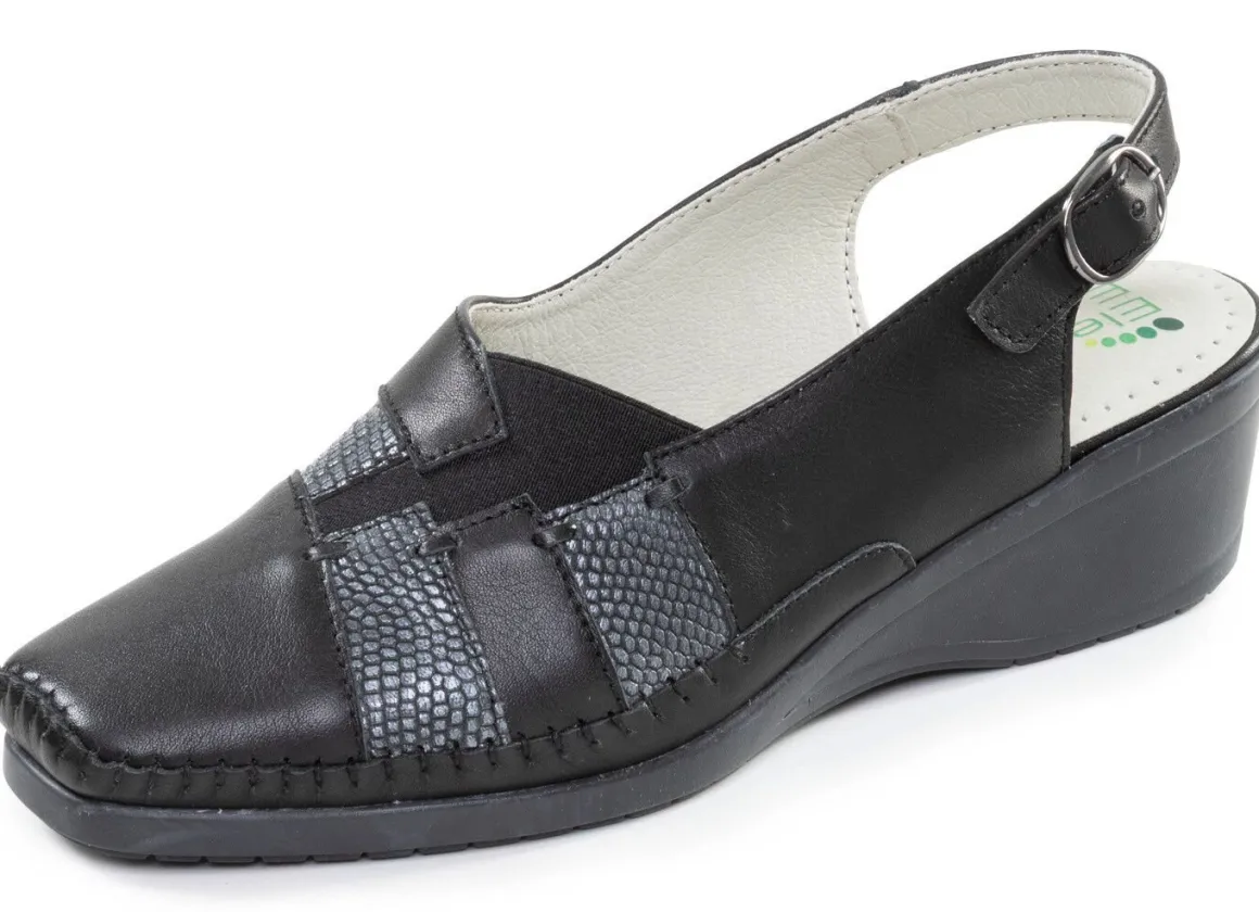 ELENA EDEN, schicke Damen-Sandalen, Weite G, mit Gummizug