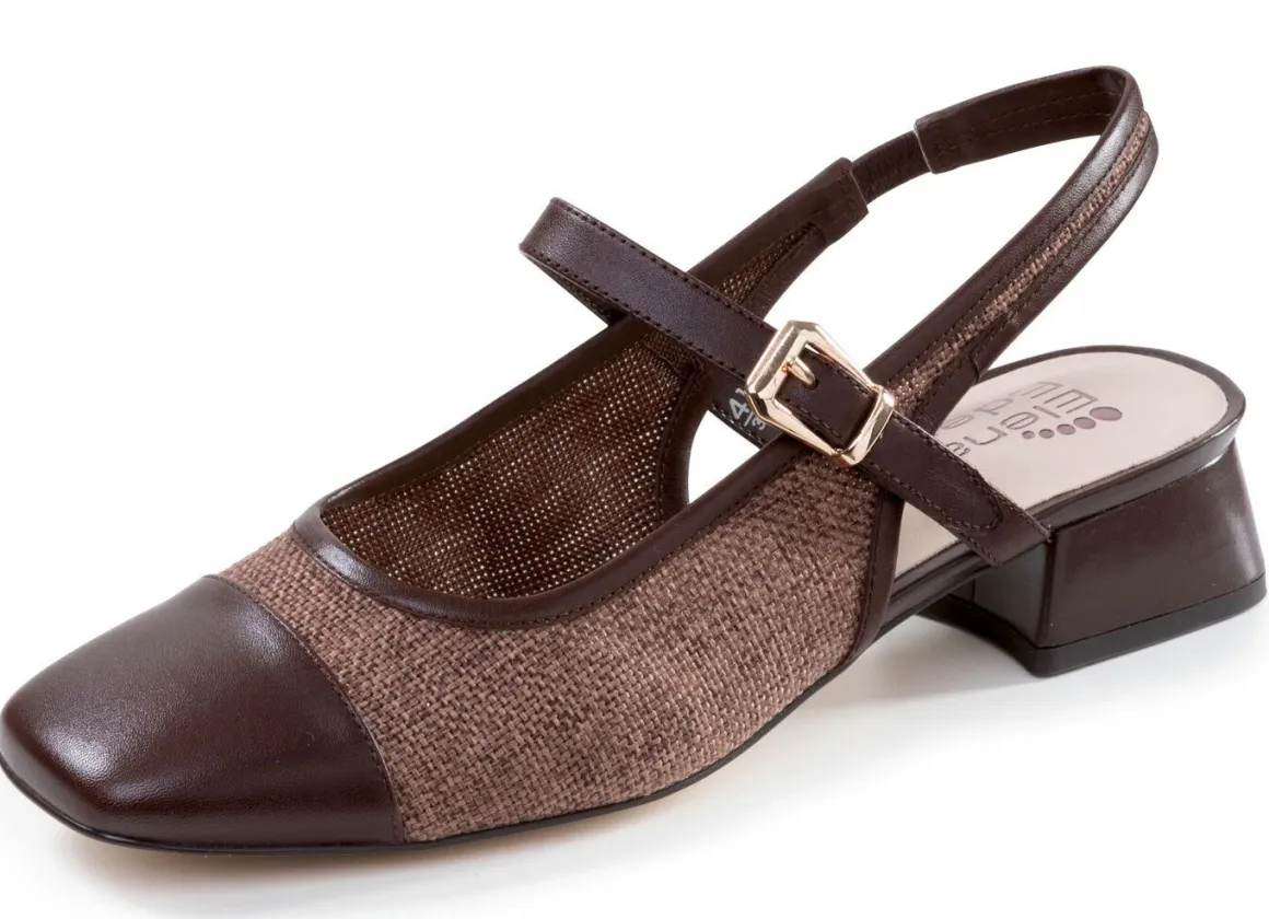ELENA EDEN, schicke Damen-Slingpumps, Weite G, mit Klettverschluss