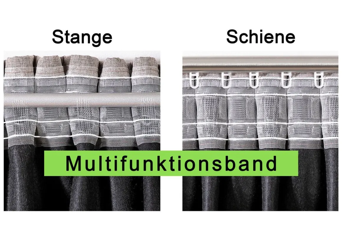 Energiespar-Verdunkelungsschals in Leinenoptik
