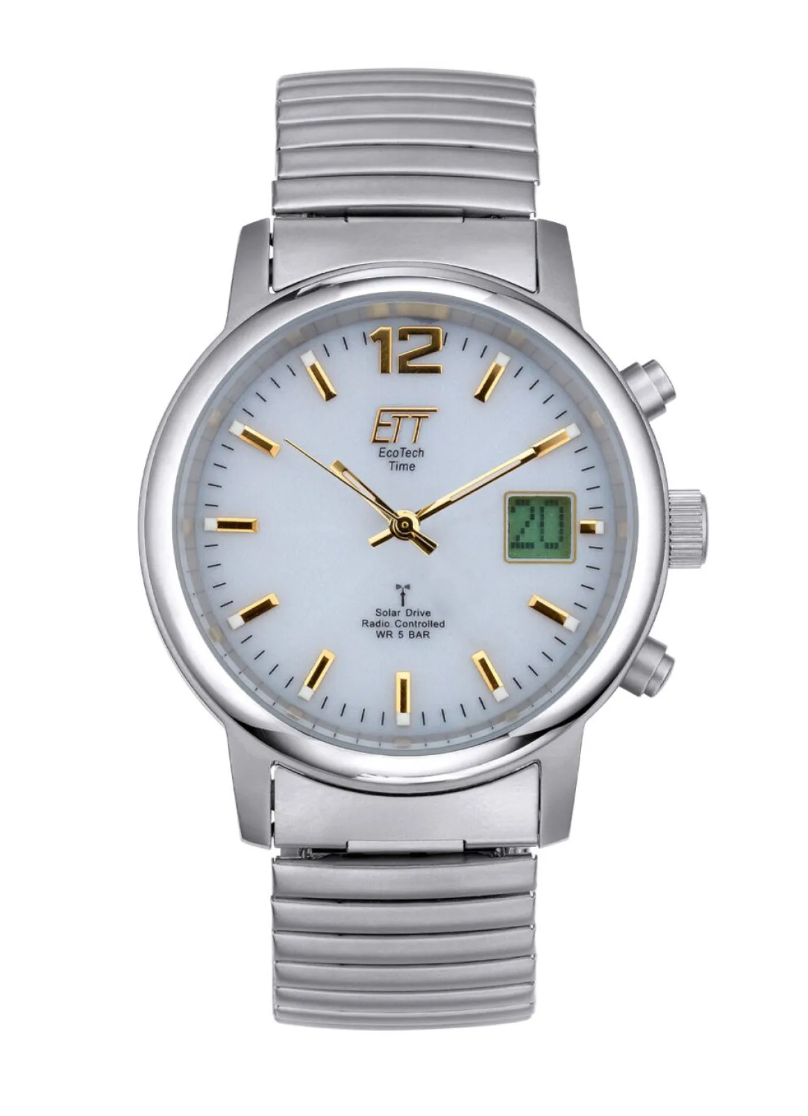 ETT-Funk-Solar-Herrenuhr im Titanlook