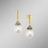 Exquisite Eleganz Ohrstecker mit Süßwasser-Zuchtperlen und Edelsteinen