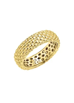 Exquisite Gold-Eleganz: Damenring mit Ziselierung