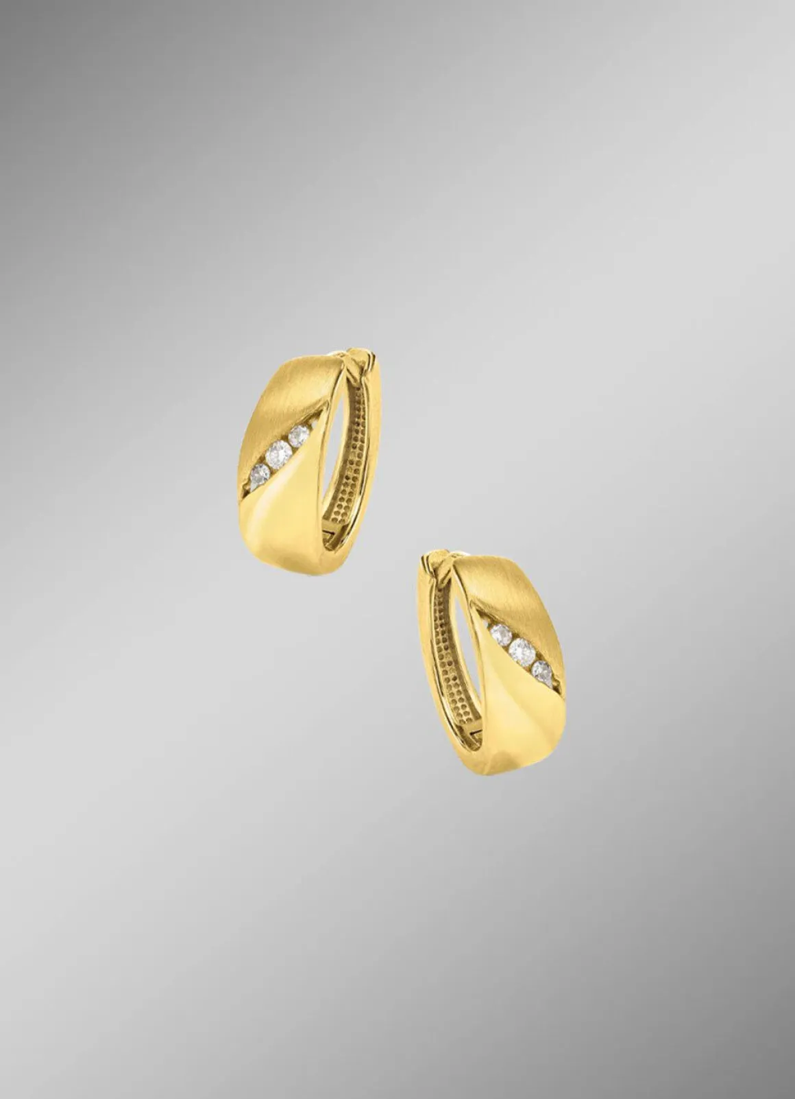 Exquisite Klappcreolen mit 6 Brillanten