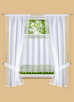 Fensterdekoration Häkelborte aus Jacquard