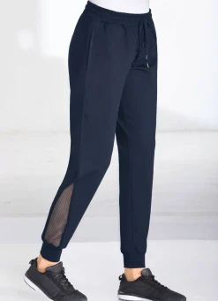 Freizeithose mit Netzeinsatz in 4 Farben