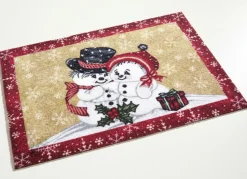 Fußmatte mit Schneemann-Motiv