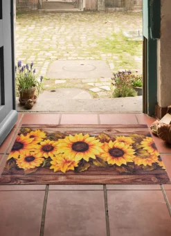 Fußmatte mit Sonennblumen-Motiv