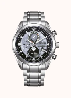 Funk-Solar-Herrenuhr mit Super-Titanium-Bandgehäuse