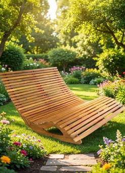 Garten Liege aus Akazienholz