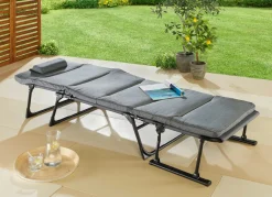 Gartenliege 2 in 1 mit zusätzlichem Kopfkissen