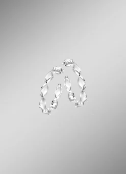 Gedrehte Creolen in edlem Silber 925/- fein