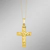 Gehämmerter Kreuz-Anhänger aus Gold