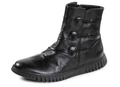 Gemini Stiefelette mit Raffung und dekorativen Knöpfen