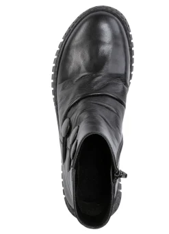 Gemini Stiefelette mit Raffung und dekorativen Knöpfen