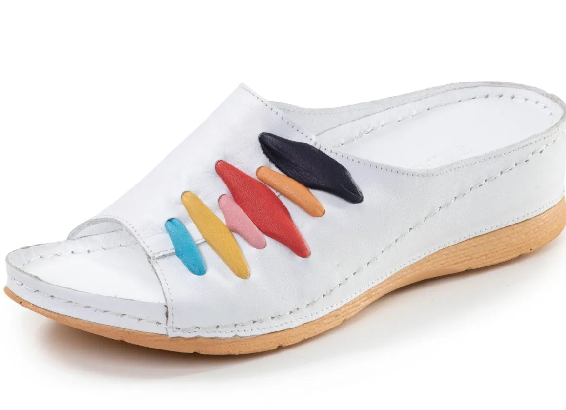 Gemini, trendige Damen-Pantoletten, Weite G, mit Gummizug