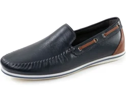 GINO GALANTE, klassische Herren-Slipper, mit Lederdurchzügen
