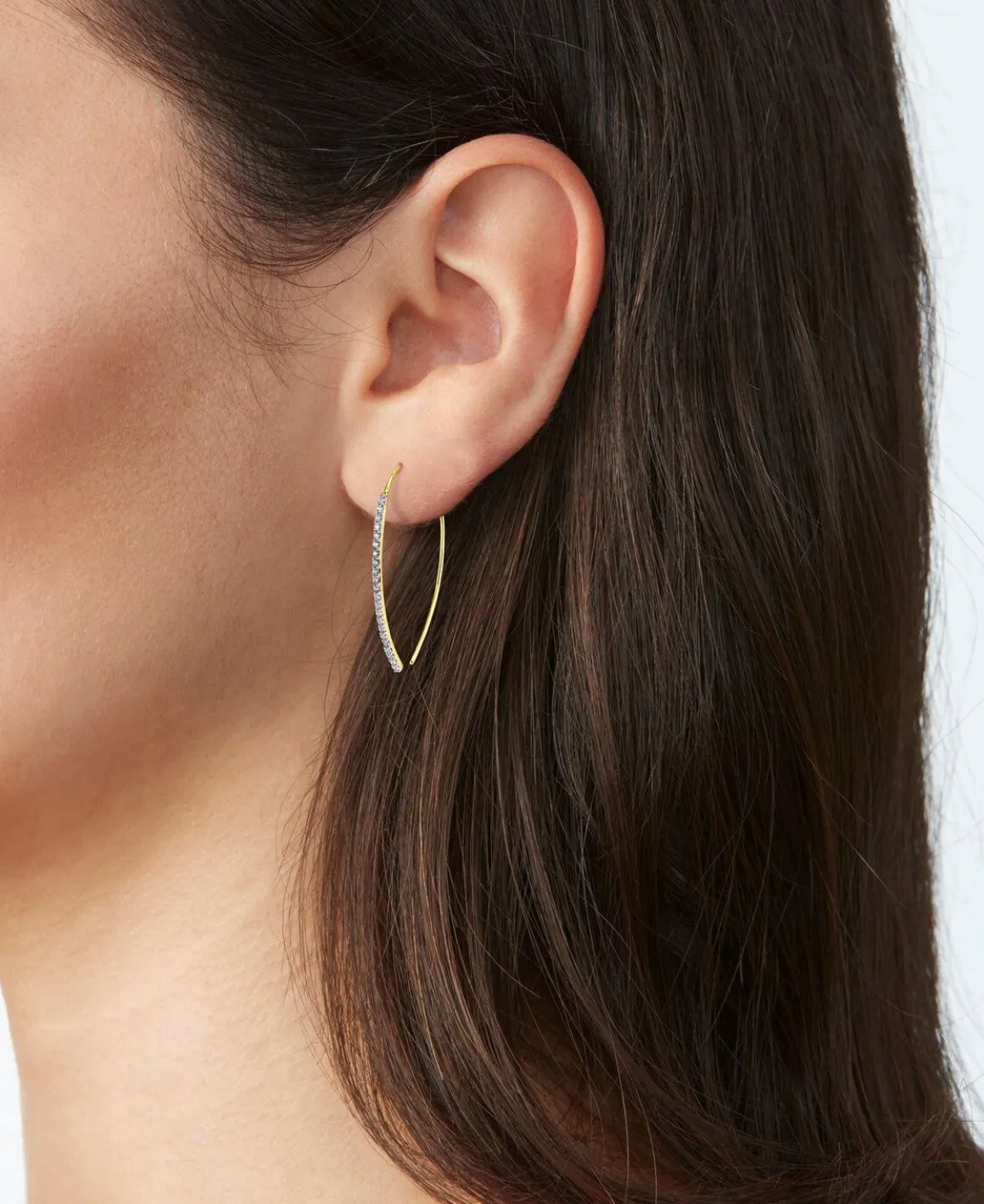 Glamouröse Ohrhaken mit Brillanten
