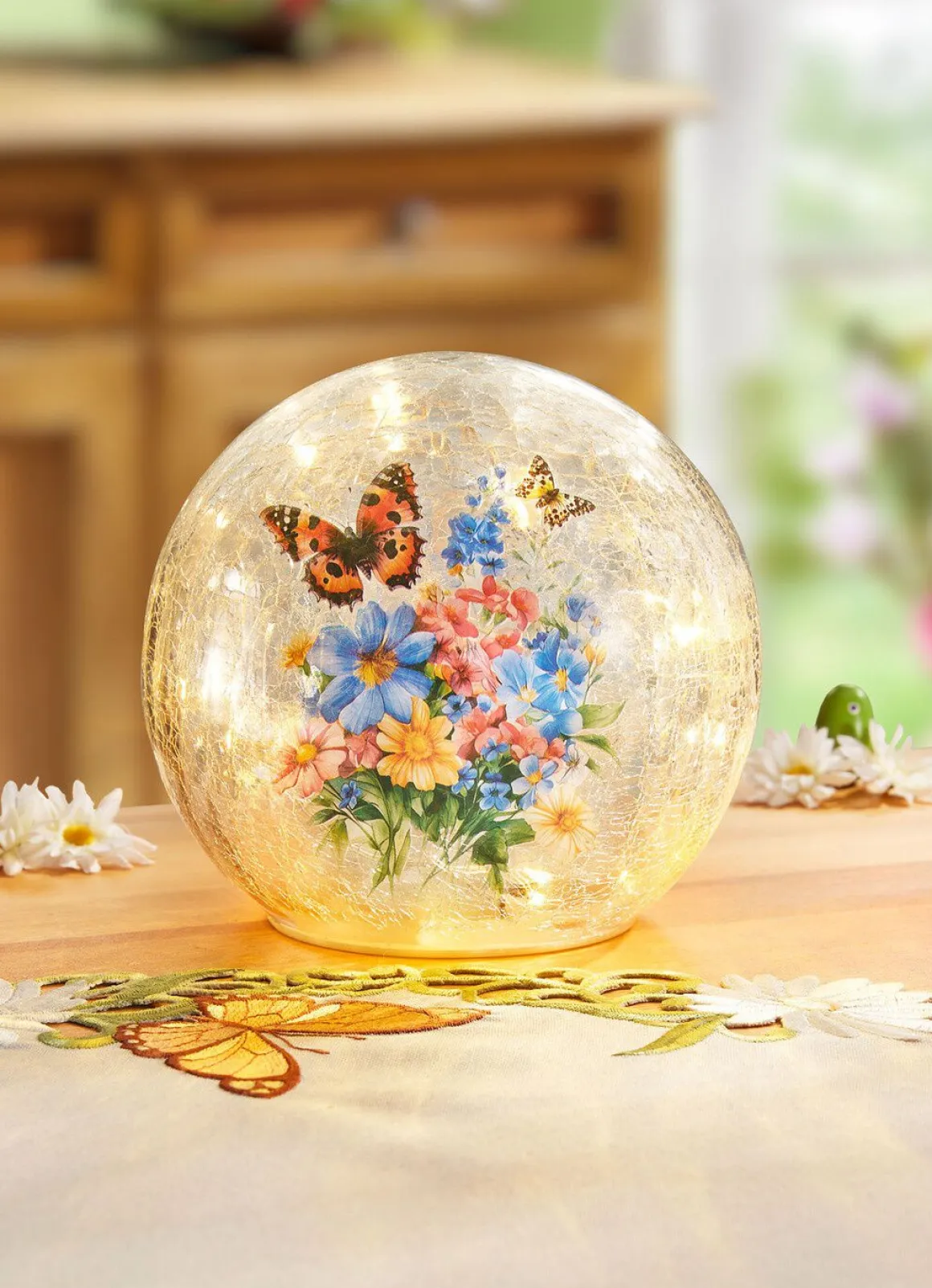 Glaskugel mit Beleuchtung