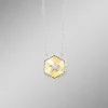 Halskette in Bicolor mit 1 Brillant und 36 Diamanten