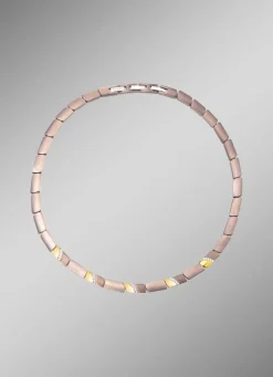 Halskette in Bicolor mit synth. Zirkonia