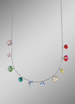 Halskette mit bunten Swarovski®-Kristallen