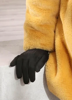 Handschuh mit edel funkelnden Glitzer-Applikationen