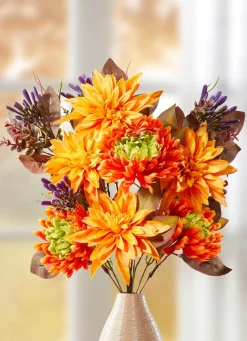 Herbstlicher Dahlien-Chrysanthemen-Strauß