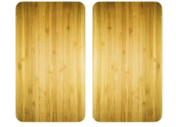 Herdabdeckplatten in Holzoptik, 2er-Set