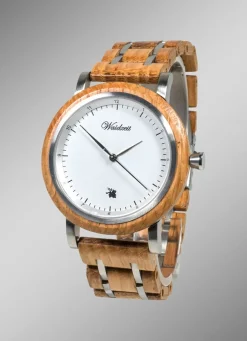 Herrenuhr mit Holzband der Marke Waidzeit