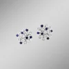 Hochwertige Ohrstecker mit Safir und Brillanten