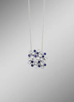 Hochwertiger Anhänger mit Safir und Brillanten