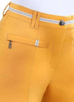 Hose mit dekorativem, kontrastfarbenem Zierband