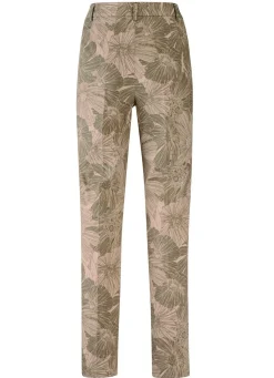 Hose mit floraler Dessinierung