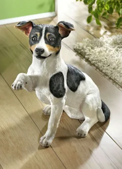 Jack Russel aus Polyresin, von Hand bemalt