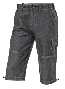 Jeans-Bermudas mit Cargotaschen in 3 Farben
