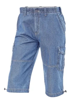 Jeans-Bermudas mit Cargotaschen in 3 Farben