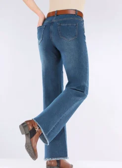 Jeans mit angesagtem Fransensaum