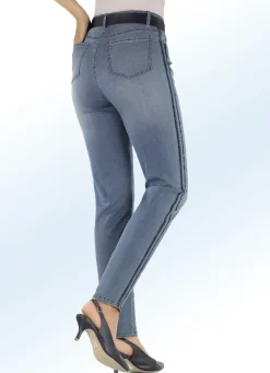 Jeans mit angesagtem Galonstreifen