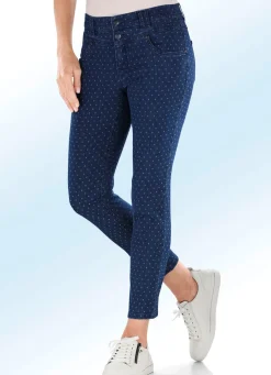 Jeans mit angesagter Punktedessinierung