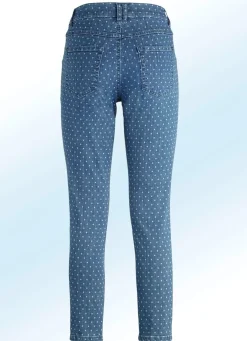 Jeans mit angesagter Punktedessinierung