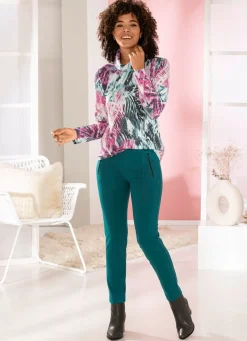 Jerseyhose mit Reißverschluss-Taschen