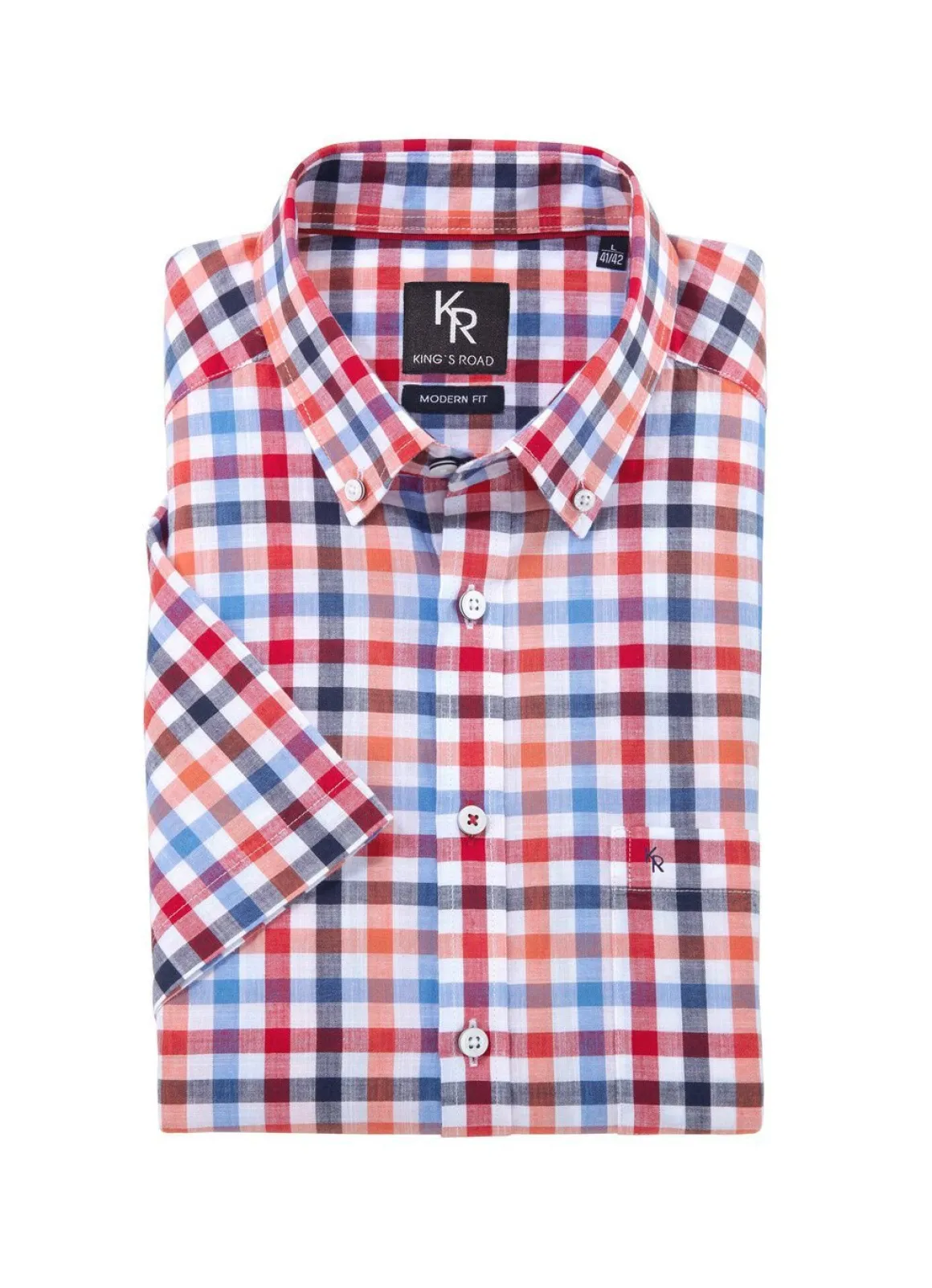 "King's Road"-Hemd mit Button-Down-Kragen in 4 Farben
