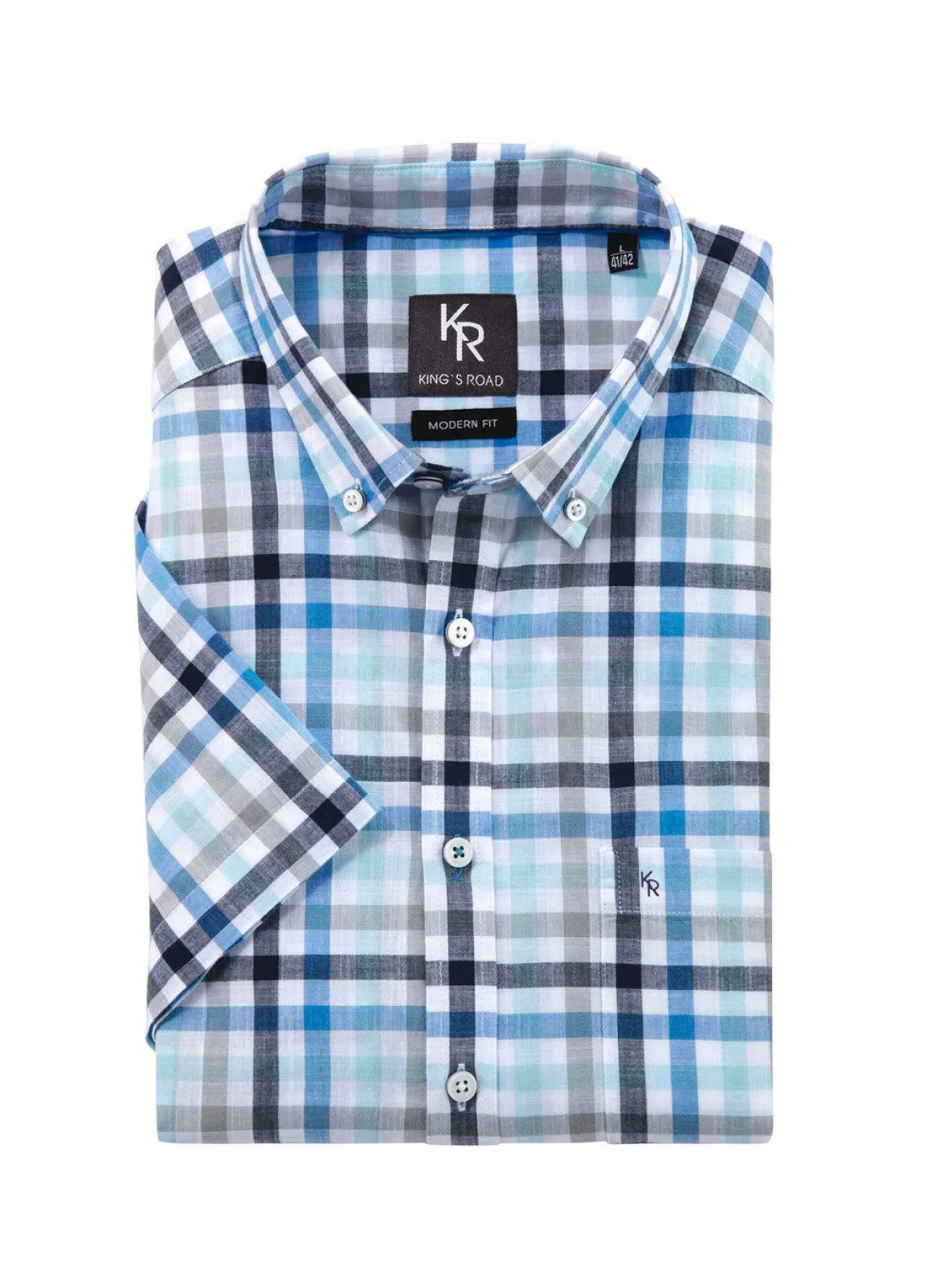 "King's Road"-Hemd mit Button-Down-Kragen in 4 Farben