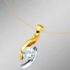 Klassischer Solitäranhänger in Bicolor mit Brillant