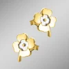 Kleeblatt-Ohrstecker in Bicolor