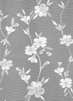 Kleinfenster-Store Blumenranke mit Stangendurchzug