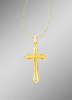 Kreuz-Anhänger mit Diamant