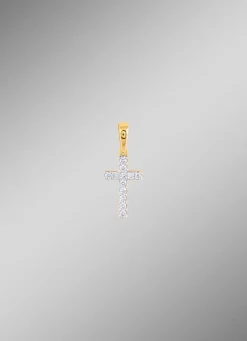 Kreuz-Anhänger mit 12 Diamanten