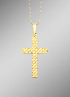 Kreuz-Anhänger mit Diamantmuster