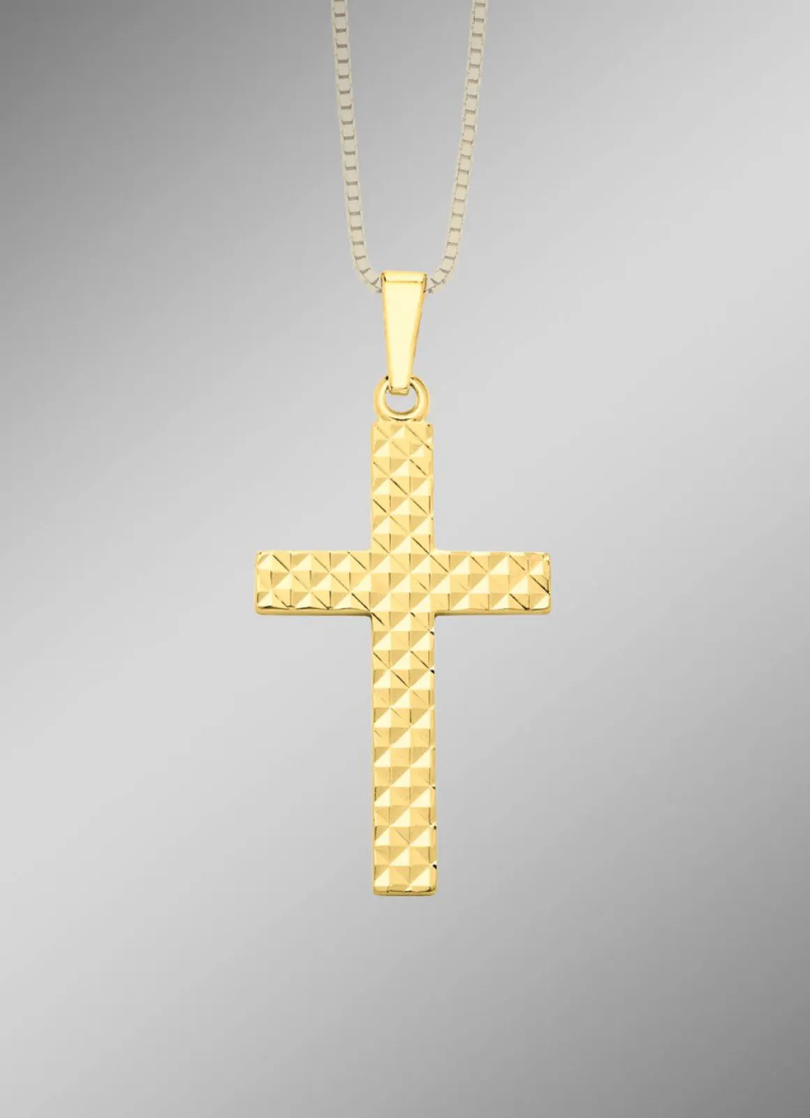 Kreuz-Anhänger mit Diamantmuster